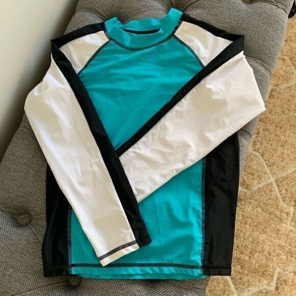Cabana Life Boy Swim Shirt Long Sleeve Size 10